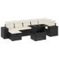 vidaXL Set de sofás de jardín 8 piezas y cojines ratán sintético negro vidaXL Set de sofás de jardín 8 piezas y cojines ratán sintético negro