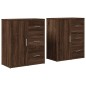 vidaXL Aparador de madera de ingeniería 2 uds marrón roble 60x31x70 cm vidaXL Aparador de madera de ingeniería 2 uds marrón roble 60x31x70 cm