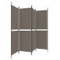 vidaXL Biombo divisor de 4 paneles de tela gris antracita 200x200 cm vidaXL Biombo divisor de 4 paneles de tela gris antracita 200x200 cm