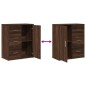 vidaXL Aparador de madera de ingeniería 2 uds marrón roble 60x31x70 cm vidaXL Aparador de madera de ingeniería 2 uds marrón roble 60x31x70 cm