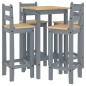 vidaXL Set de bar 5 piezas madera maciza de pino gris vidaXL Set de bar 5 piezas madera maciza de pino gris