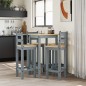 vidaXL Set de bar 5 piezas madera maciza de pino gris vidaXL Set de bar 5 piezas madera maciza de pino gris