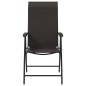 vidaXL Sillas de jardín plegables 4 uds ratán sintético negro café