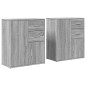 vidaXL Aparador de madera de ingeniería 2 uds gris Sonoma 60x31x70 cm