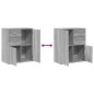 vidaXL Aparador de madera de ingeniería 2 uds gris Sonoma 60x31x70 cm