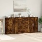 vidaXL Aparadores 3 uds madera de ingeniería roble ahumado 60x31x84 cm
