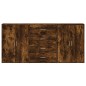 vidaXL Aparadores 3 uds madera de ingeniería roble ahumado 60x31x84 cm