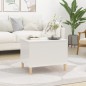 vidaXL Mesa de centro madera contrachapada blanco brillo 60x44,5x45 cm vidaXL Mesa de centro madera contrachapada blanco brillo 60x44,5x45 cm