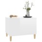 vidaXL Mesa de centro madera contrachapada blanco brillo 60x44,5x45 cm vidaXL Mesa de centro madera contrachapada blanco brillo 60x44,5x45 cm