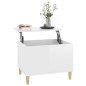 vidaXL Mesa de centro madera contrachapada blanco brillo 60x44,5x45 cm vidaXL Mesa de centro madera contrachapada blanco brillo 60x44,5x45 cm