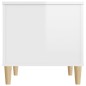 vidaXL Mesa de centro madera contrachapada blanco brillo 60x44,5x45 cm vidaXL Mesa de centro madera contrachapada blanco brillo 60x44,5x45 cm