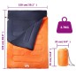 vidaXL Saco de dormir doble y almohadas camping adultos 3-4 estaciones vidaXL Saco de dormir doble y almohadas camping adultos 3-4 estaciones
