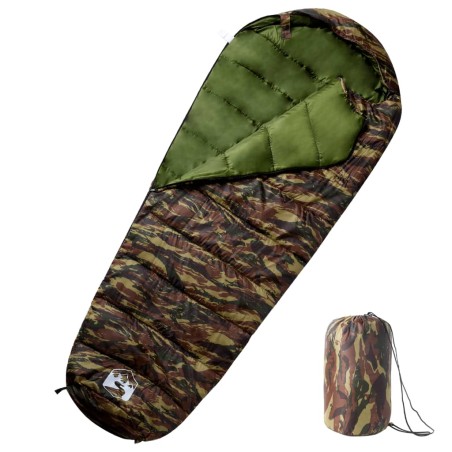 vidaXL Saco de dormir tipo momia de camping para adultos 3 estaciones