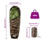 vidaXL Saco de dormir tipo momia de camping para adultos 3 estaciones vidaXL Saco de dormir tipo momia de camping para adultos 3 estaciones