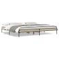 vidaXL Estructura cama madera ingeniería metal roble Sonoma 200x200 cm