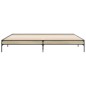 vidaXL Estructura cama madera ingeniería metal roble Sonoma 200x200 cm