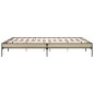 vidaXL Estructura cama madera ingeniería metal roble Sonoma 200x200 cm