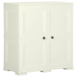 vidaXL Armario de plástico diseño madera Vanila Ice 79x43x85,5 cm