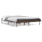 vidaXL Estructura cama madera ingeniería metal marrón roble 140x190 cm vidaXL Estructura cama madera ingeniería metal marrón roble 140x190 cm