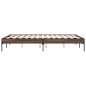 vidaXL Estructura cama madera ingeniería metal marrón roble 140x190 cm vidaXL Estructura cama madera ingeniería metal marrón roble 140x190 cm