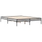 vidaXL Estructura cama madera ingeniería metal gris Sonoma 120x190 cm vidaXL Estructura cama madera ingeniería metal gris Sonoma 120x190 cm