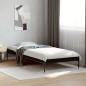 vidaXL Estructura de cama madera de ingeniería y metal negra 75x190 cm vidaXL Estructura de cama madera de ingeniería y metal negra 75x190 cm