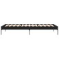 vidaXL Estructura de cama madera de ingeniería y metal negra 75x190 cm vidaXL Estructura de cama madera de ingeniería y metal negra 75x190 cm