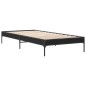 vidaXL Estructura de cama madera de ingeniería y metal negra 75x190 cm vidaXL Estructura de cama madera de ingeniería y metal negra 75x190 cm