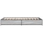 vidaXL Estructura cama madera ingeniería metal gris Sonoma 75x190 cm vidaXL Estructura cama madera ingeniería metal gris Sonoma 75x190 cm