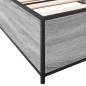 vidaXL Estructura cama madera ingeniería metal gris Sonoma 75x190 cm vidaXL Estructura cama madera ingeniería metal gris Sonoma 75x190 cm