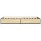 vidaXL Estructura cama madera ingeniería metal roble Sonoma 100x200 cm