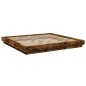 vidaXL Estructura cama con luces LED madera roble ahumado 200x200 cm vidaXL Estructura cama con luces LED madera roble ahumado 200x200 cm