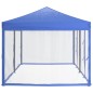vidaXL Carpa para fiestas plegable con paredes laterales azul 3x6 m vidaXL Carpa para fiestas plegable con paredes laterales azul 3x6 m