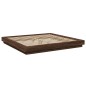 vidaXL Estructura de cama con luces LED madera roble marrón 200x200 cm vidaXL Estructura de cama con luces LED madera roble marrón 200x200 cm