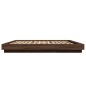 vidaXL Estructura de cama con luces LED madera roble marrón 200x200 cm vidaXL Estructura de cama con luces LED madera roble marrón 200x200 cm