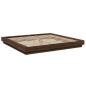 vidaXL Estructura de cama con luces LED madera roble marrón 200x200 cm vidaXL Estructura de cama con luces LED madera roble marrón 200x200 cm