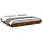vidaXL Estructura cama con luces LED madera roble ahumado 180x200 cm vidaXL Estructura cama con luces LED madera roble ahumado 180x200 cm