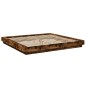 vidaXL Estructura cama con luces LED madera roble ahumado 180x200 cm vidaXL Estructura cama con luces LED madera roble ahumado 180x200 cm