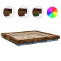 vidaXL Estructura cama con luces LED madera roble ahumado 180x200 cm vidaXL Estructura cama con luces LED madera roble ahumado 180x200 cm