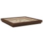 vidaXL Estructura cama con luces LED madera marrón roble 180x200 cm vidaXL Estructura cama con luces LED madera marrón roble 180x200 cm