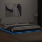 vidaXL Estructura cama con luces LED madera marrón roble 180x200 cm vidaXL Estructura cama con luces LED madera marrón roble 180x200 cm
