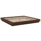 vidaXL Estructura cama con luces LED madera marrón roble 180x200 cm vidaXL Estructura cama con luces LED madera marrón roble 180x200 cm