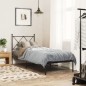 vidaXL Estructura de cama con cabecero metal negro 75x190 cm vidaXL Estructura de cama con cabecero metal negro 75x190 cm