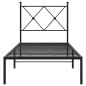 vidaXL Estructura de cama con cabecero metal negro 75x190 cm vidaXL Estructura de cama con cabecero metal negro 75x190 cm