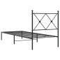 vidaXL Estructura de cama con cabecero metal negro 75x190 cm vidaXL Estructura de cama con cabecero metal negro 75x190 cm