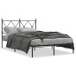 vidaXL Estructura de cama con cabecero metal negro 120x190 cm vidaXL Estructura de cama con cabecero metal negro 120x190 cm