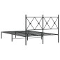 vidaXL Estructura de cama con cabecero metal negro 120x190 cm vidaXL Estructura de cama con cabecero metal negro 120x190 cm