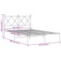 vidaXL Estructura de cama con cabecero metal negro 120x190 cm vidaXL Estructura de cama con cabecero metal negro 120x190 cm