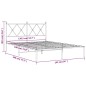 vidaXL Estructura de cama con cabecero metal negro 135x190 cm vidaXL Estructura de cama con cabecero metal negro 135x190 cm