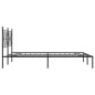 vidaXL Estructura de cama con cabecero metal negro 140x200 cm vidaXL Estructura de cama con cabecero metal negro 140x200 cm